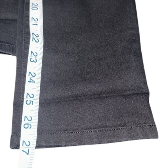 INC Black Straight Leg Crop Denim Jeans Size 2 Regular Fit Cotton Blend Womens - Picture 9 of 10
